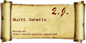 Quitt Jarmila névjegykártya